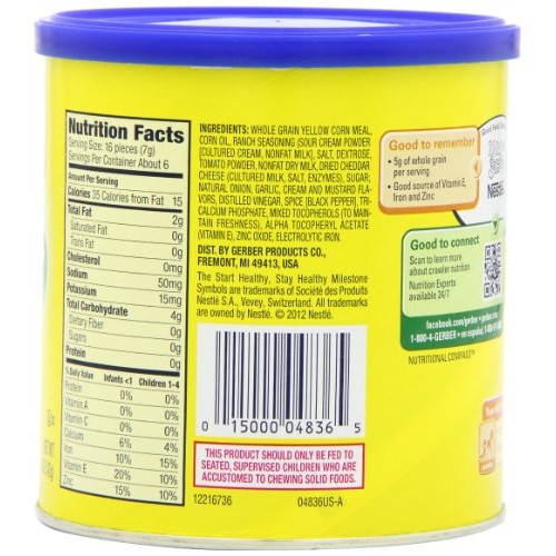 Gerber Graduates Lil Crunchies, Ranch, 1.48 Ounce Pack Of 6