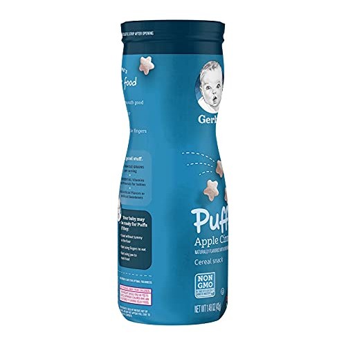 Gerber Graduates Puffs Cereal Snack, Apple Cinnamon, 1.48 Ounce
