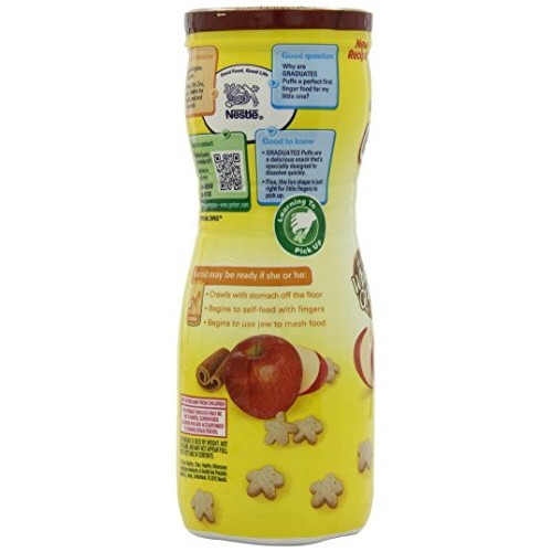 Gerber Graduates Puffs Cereal Snack, Apple Cinnamon, 1.48 Ounce