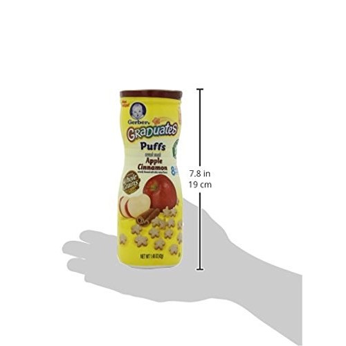 Gerber Graduates Puffs Cereal Snack, Apple Cinnamon, 1.48 Ounce
