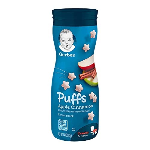 Gerber Graduates Puffs Cereal Snack, Apple Cinnamon, 1.48 Ounce