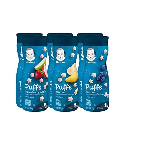 Gerber Graduates Puffs Cereal Snack, Assorted Flavors, 1.48 Ounc