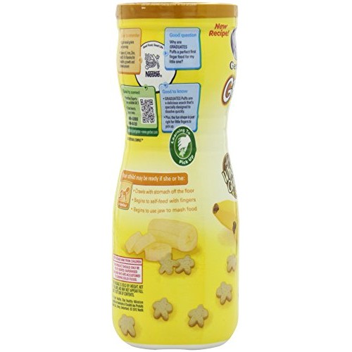 Gerber Graduates Puffs Cereal Snack, Banana, 1.48 Ounce