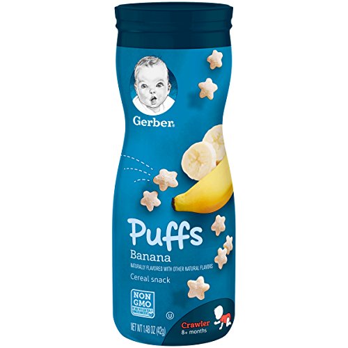 Gerber Graduates Puffs Cereal Snack, Banana, 1.48 Ounce