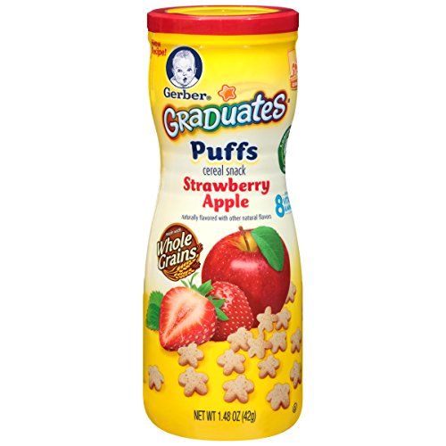 Gerber Graduates Up-Age Strawberry Apple Puff Snack, 1.48 Ounce