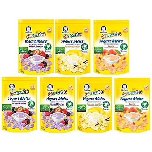 Gerber Graduates Yogurt Melts Snack Variety Pack, 1 Ounce Pack