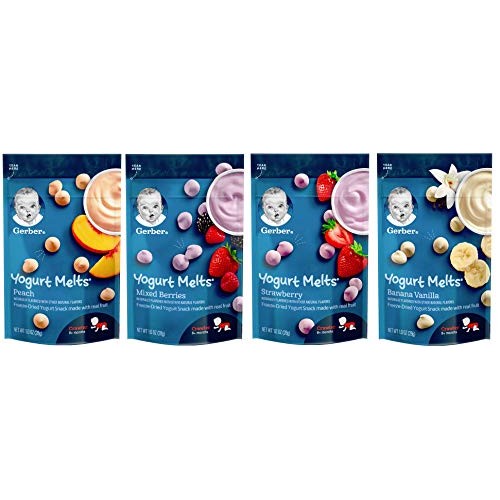 Gerber Graduates Yogurt Melts - Variety Pack - Bundle Of 4 Bana