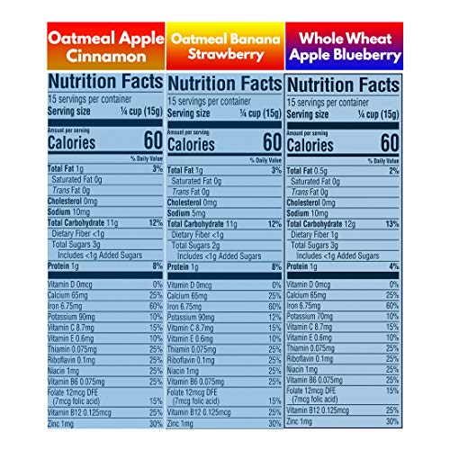 Gerber Lil Bits Baby Cereal 3 Flavor Variety Bundle: 1 Lil B