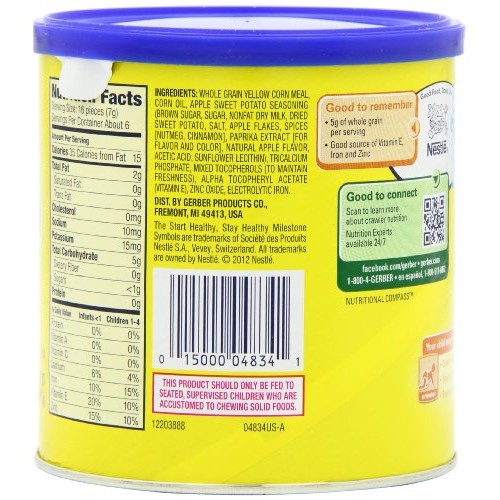 Gerber Lil Crunchies, Apple Sweet Potato, 1.48 Ounce Pack Of 6