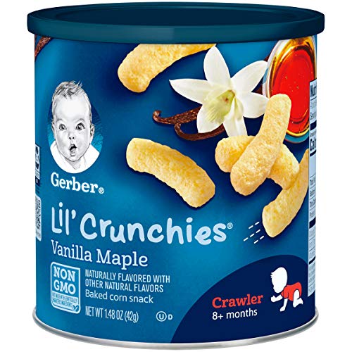 Gerber Lil Crunchies, Vanilla Maple, 1.48 Ounce Canister Pack O