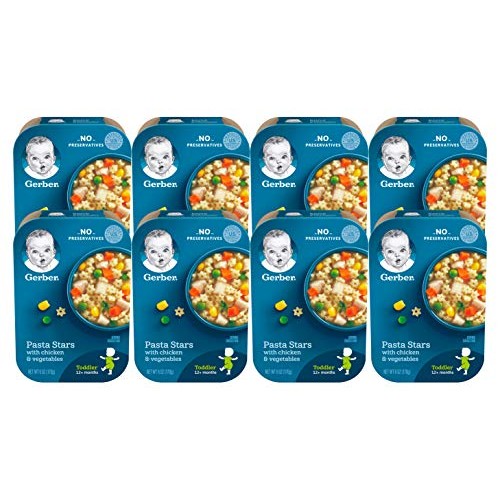 Gerber Lil Meals Tray, Pasta Stars With Chicken &Amp; Vegetables, 6