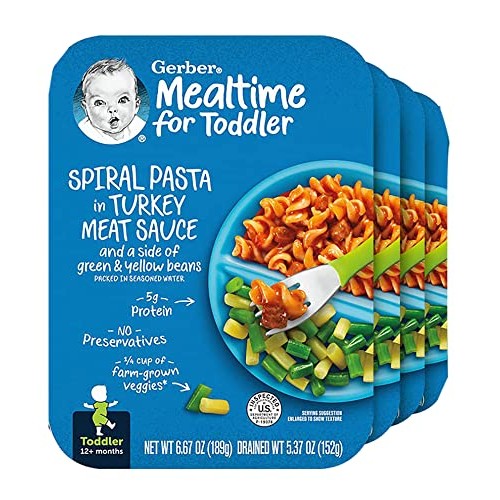 Gerber Mealtime For Toddler Spiral Pasta In Turkey Meat Sauce Wi