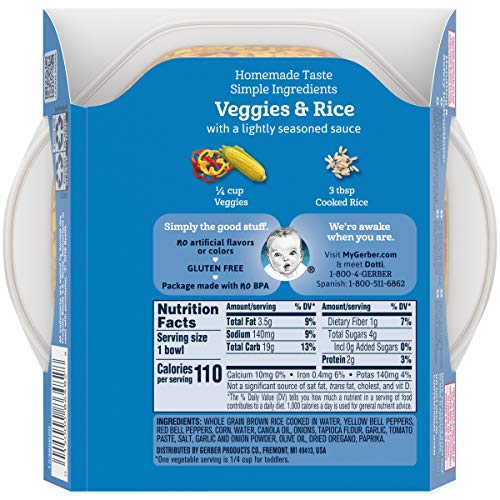 Gerber Mealtime Harvest Bowls, Spanish Sofritos, 4.5 OZ