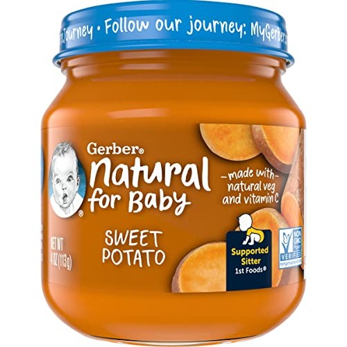 Gerber Natural For Baby 1St Foods Baby Food Jar, Sweet Potato, M