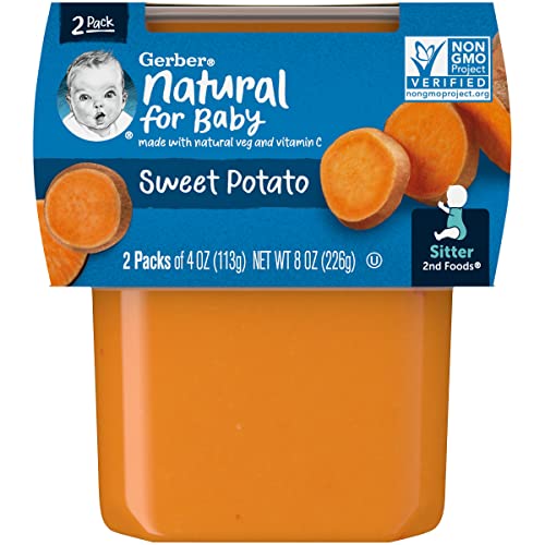 Gerber Natural For Baby 2Nd Foods Baby Food Tubs, Sweet Potato,