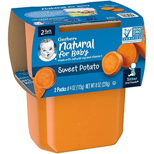 Gerber Natural For Baby 2Nd Foods Baby Food Tubs, Sweet Potato,