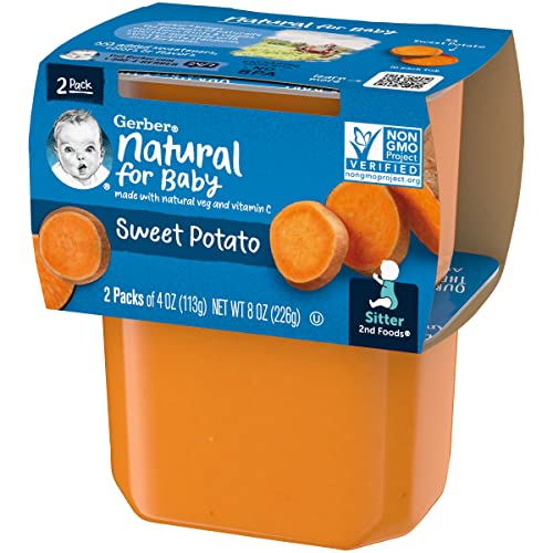 Gerber Natural For Baby 2Nd Foods Baby Food Tubs, Sweet Potato,