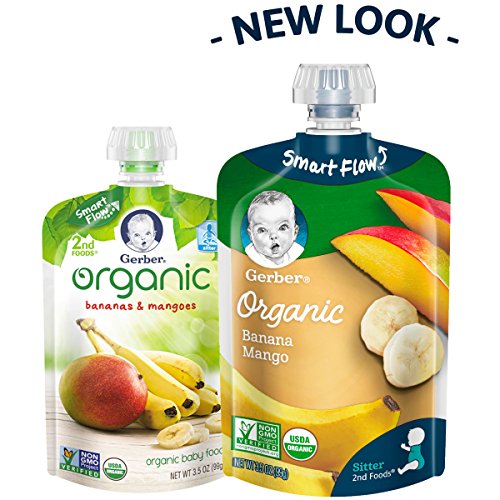 Gerber Organic 2Nd Foods Baby Food, Bananas &Amp; Mangoes, 3.5 Ounce
