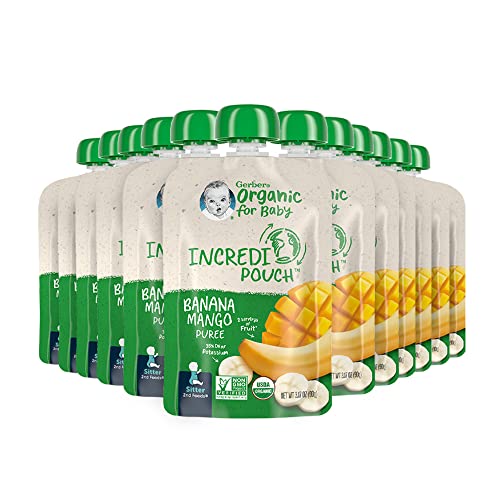 Gerber Organic 2nd Foods Baby Food, Incredipouch, Toddler 12+ Mo...