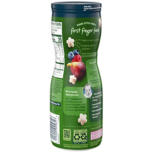 Gerber Organic Puffs Cereal Snack, Fig Berry, 6 Count