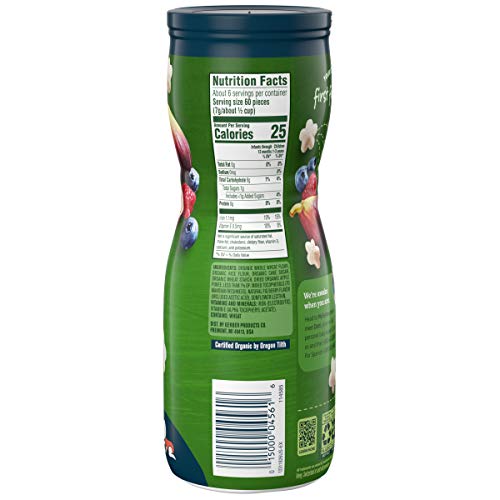 Gerber Organic Puffs Cereal Snack, Fig Berry, 6 Count