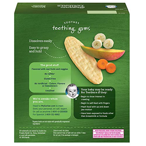 Gerber Organic Teethers Gentle Teething Wafers - Mango Banana Ca