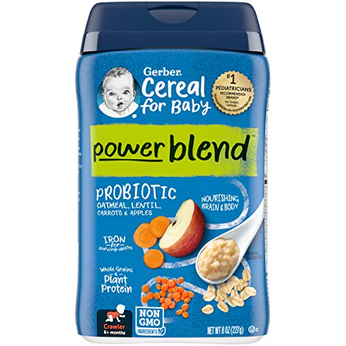 Gerber Powerblend Cereal For Baby - Oatmeal Lentil Carrot Apple