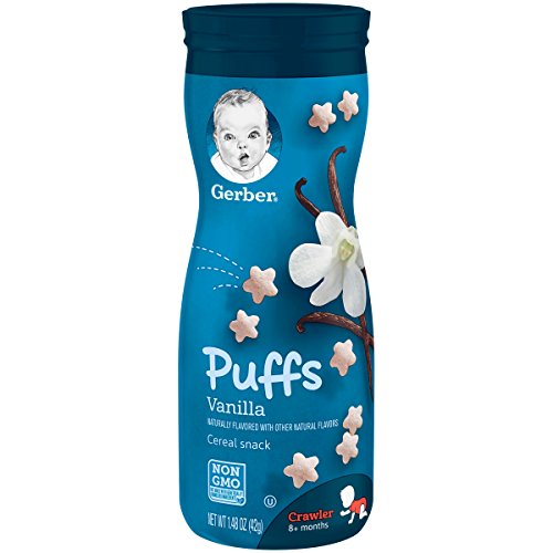 Gerber Puffs Cereal Snack, Vanilla, 1.48 Ounce Pack Of 6