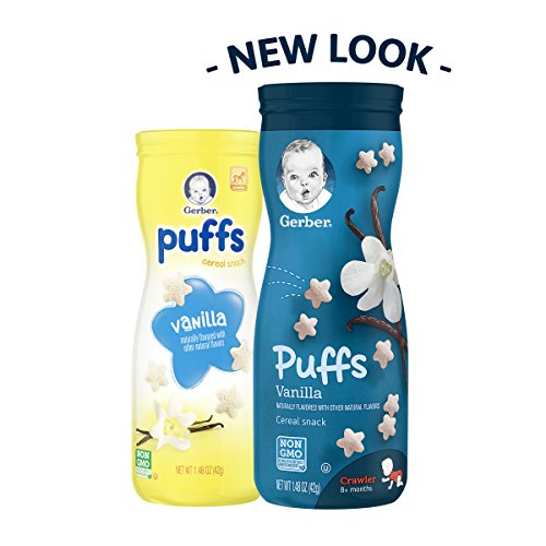 Gerber Puffs Cereal Snack, Vanilla, 1.48 Ounce Pack Of 6