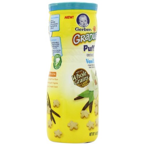 Gerber Puffs Cereal Snack, Vanilla, 1.48 Ounce Pack Of 6
