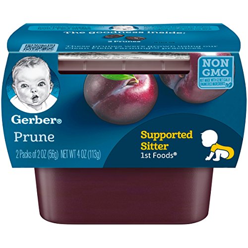 Gerber Purees 1St Foods Prune Baby Food Tubs, 2 Ounce Tub, 2 Cou