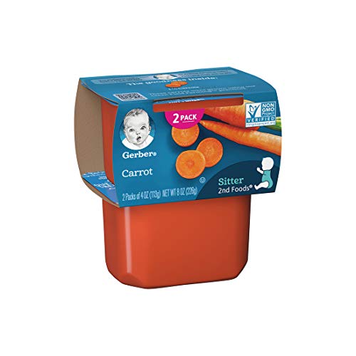 Gerber Purees, 2Nd Foods, Carrot, 8 Oz Pack Of 2