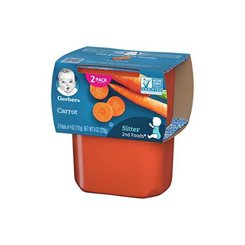Gerber Purees, 2Nd Foods, Carrot, 8 Oz Pack Of 2