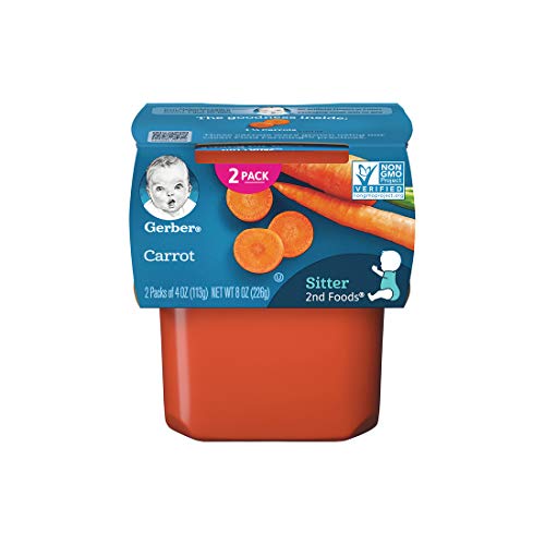 Gerber Purees, 2Nd Foods, Carrot, 8 Oz Pack Of 2