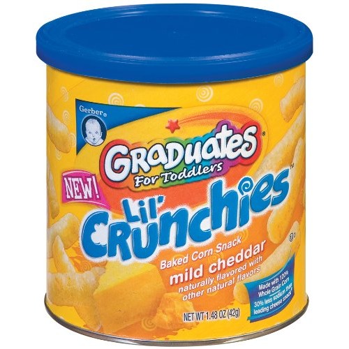 Gerber Snacks for Baby Lil’ Crunchies, Mild Cheddar, Non-GMO Bak...