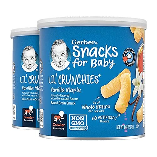 Gerber Snacks for Baby Lil’ Crunchies, Vanilla Maple, Non-GMO Ba...