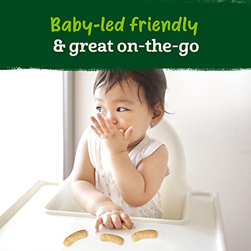 Gerber Snacks for Baby Organic Lil Crunchies, Plant-tastic, Whit...