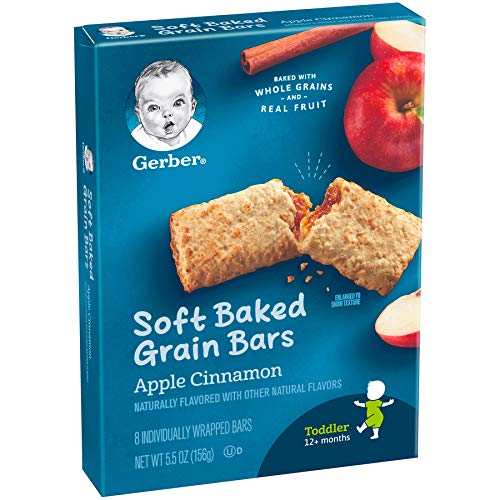 Gerber Soft Baked Grain Bars, Apple Cinnamon, 8 Count