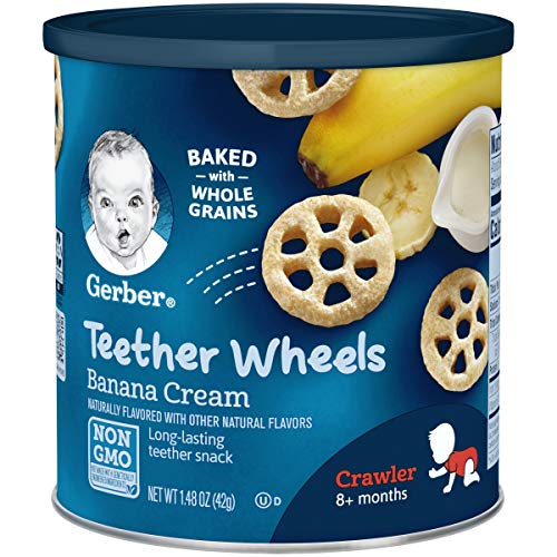 Gerber Teether Wheels, Banana Cream, 1.48 Ounce Pack Of 6