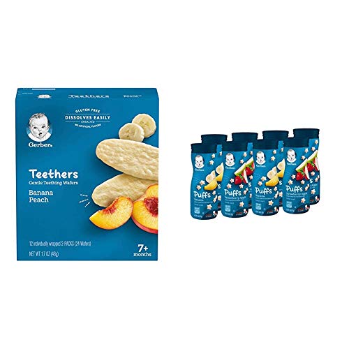 Gerber Teethers Gentle Teething Wafers - Banana Peach, 6 Count &Amp;