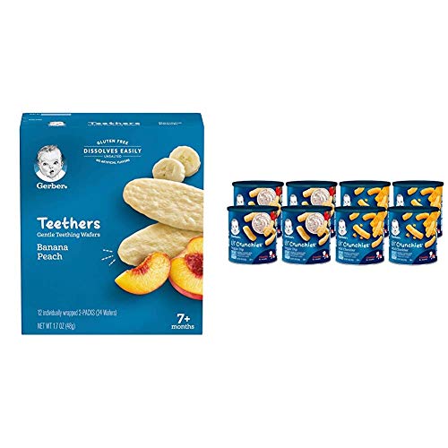 Gerber Teethers Gentle Teething Wafers - Banana Peach, 6 Count &Amp;