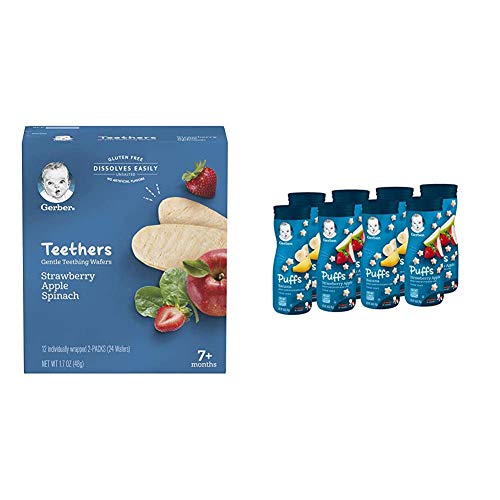 Gerber Teethers Gentle Teething Wafers - Strawberry Apple Spinac