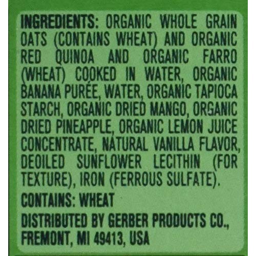 Gerber Up Age Organic Grain &Amp; Grow Morning Bowl Oats Red Quinoa
