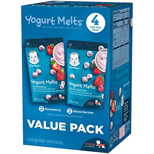 Gerber Yogurt Melts Variety Pack, 4 Oz, 4 Ct