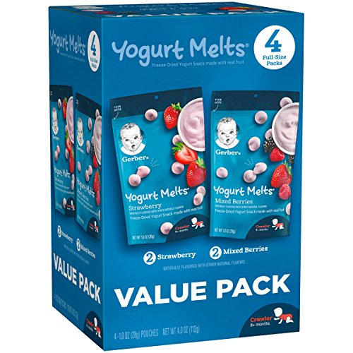 Gerber Yogurt Melts Variety Pack, 4 Oz, 4 Ct