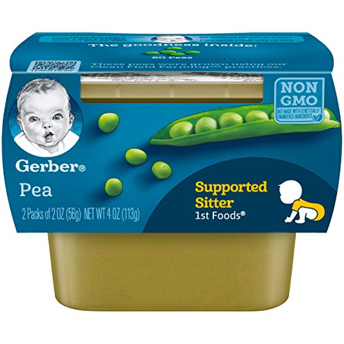 Gerber Purees 1St Foods Pea Tubs, 8 Countpack Of 2