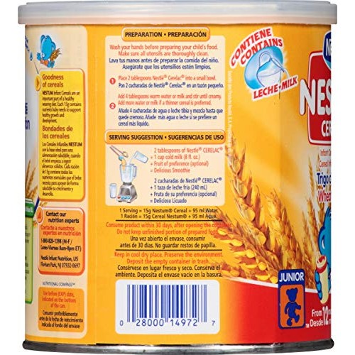 Nestle Cerelac Wheat With Milk Cereal, 14.10 Ounce
