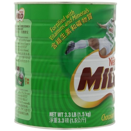 Nestle Milo Chocolate Beverage Mix Jumbo, 3.3-Pound Cans Pack O