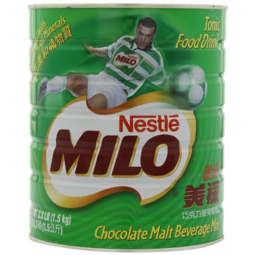 Nestle Milo Chocolate Beverage Mix Jumbo, 3.3-Pound Cans Pack O