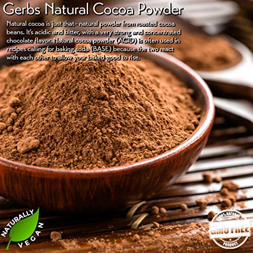 Natural Cocoa Powder, 1 Lb - Top 14 Food Allergen Free &Amp; Non Gmo